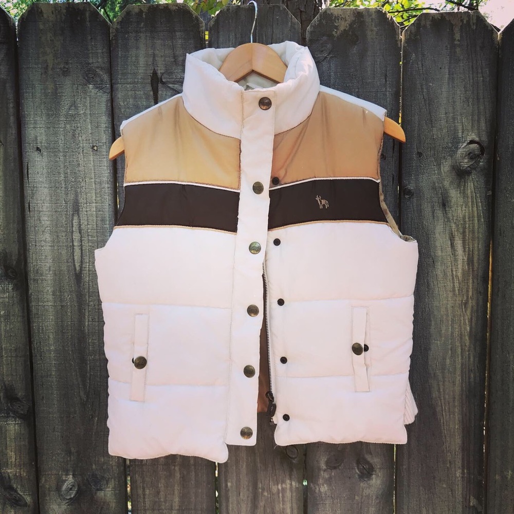 90s Bongo warm colorblock puffer vest